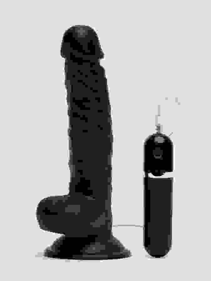 Lifelike Lover Classic Realistic Dildo Vibrator 8 Inch, Black, hi-res